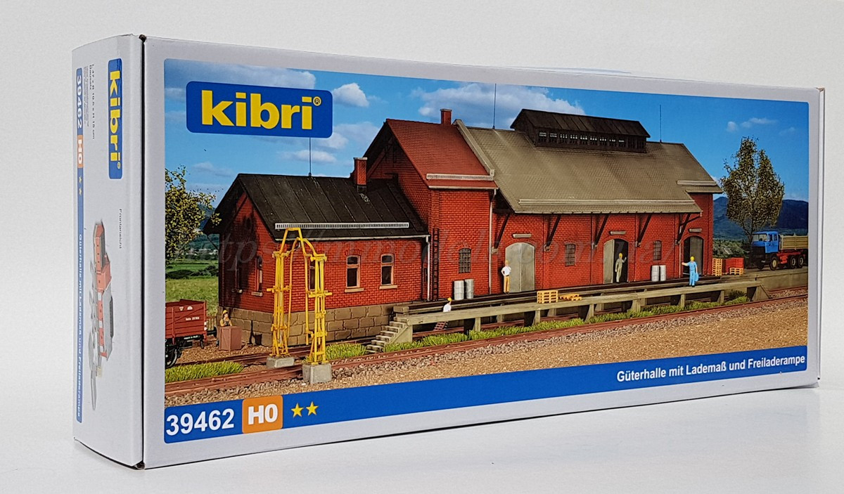 Kibri 39462 Збірна модель залізничного пакгауза (склад) завдовжки 47 см, масштабу 1/87, H0