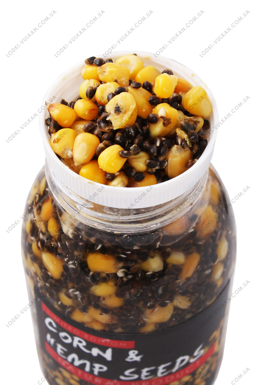 Спод мікс зернових сумішей Vulkan Corn + Hemp Seeds (кукурудза, коноплі) 1л