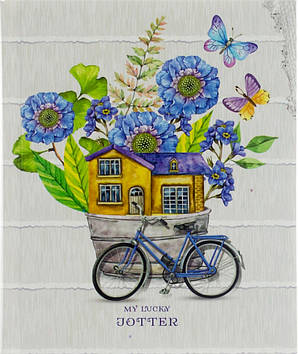 Блокнот B6 64арк. кліт. інтегр.обкл., мат.лам., УФ-лак№БК273/4895/Мандарин/(4)