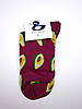 Шкарпетки жіночі червоні з принтом "Авокадо", фото 2