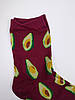Шкарпетки жіночі червоні з принтом "Авокадо", фото 5