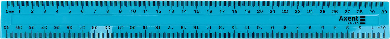 Лінійка пласт. 30см №D9800-03 блакитна(30)