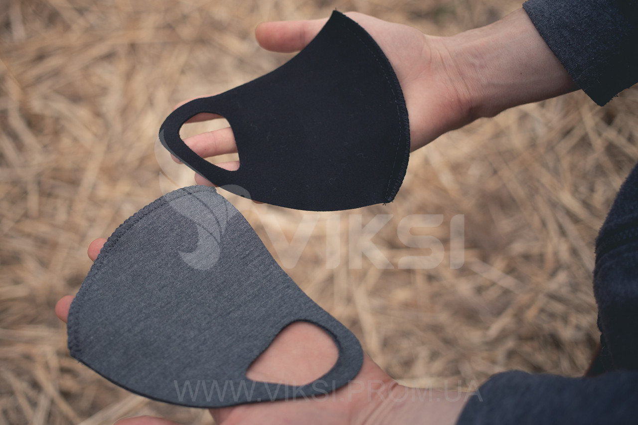 Якісна багаторазова захисна маска на обличчя (чорна)