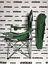 Крісло доладне з підлокітниками і підсклянником, 60 х 60 х 110/92 см, Camping Palisad, фото 5