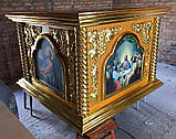 Вбрання на престол з позолотою і різьбленням 135х135см, фото 2