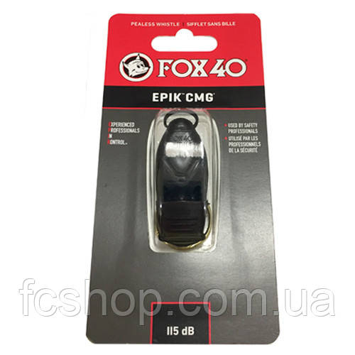 Свисток FOX 40 Original Whistle Epik CMG Safety 8802-0008, Чорний, Розмір (EU) — 1SIZE
