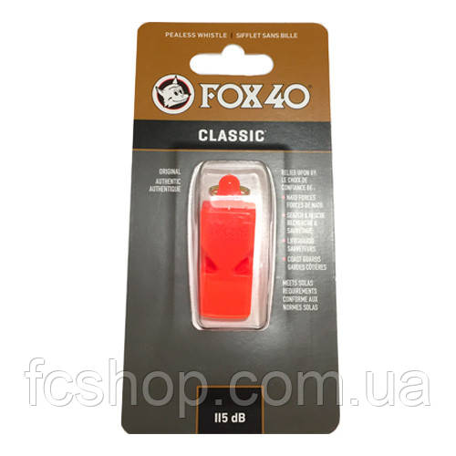 Свисток FOX 40 Whistle Official Classic 9902-0300, Жовтогарячий, Розмір (EU) — 1SIZE