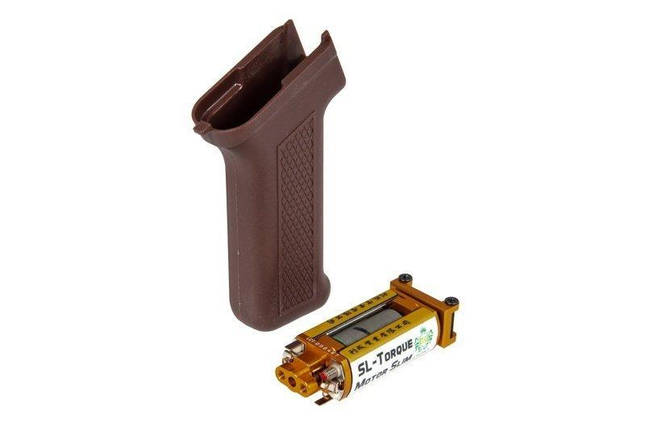 Пістолетна рукоятка Slim + мотор SL-Torque для приводів типу АК - Dark Red [LCT] (для страйкболу), фото 3