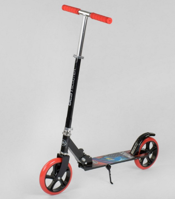 Самокат дитячий двоколісний для хлопчика дівчинки 5 6 7 років Best Scooter 30458 чорний