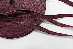 Тесьма Стрічка кіперна 10мм бордовий+срібло бобіна 50м