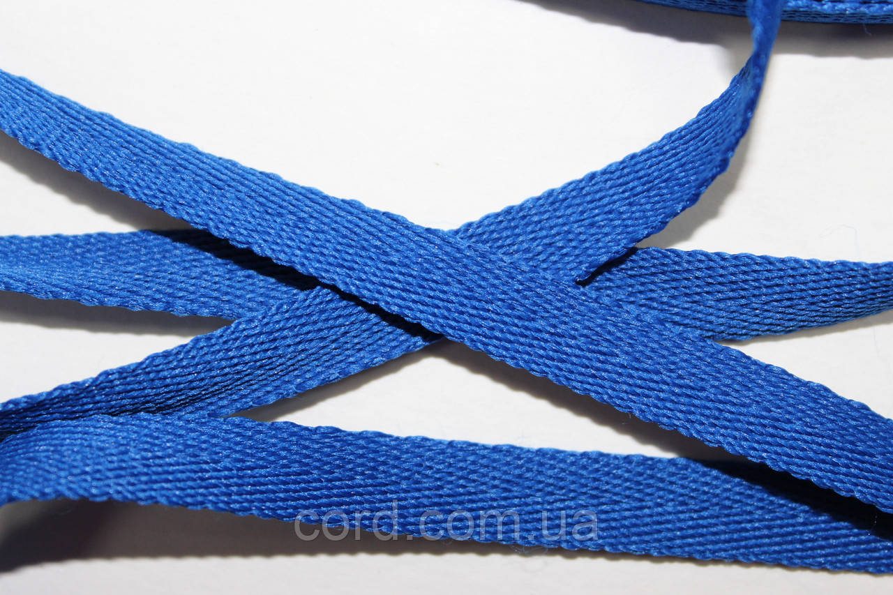 Тесьма Стрічка кіперна 10мм волошка бобіна 50м, фото 1