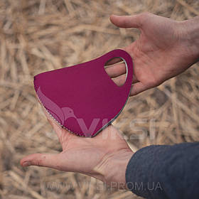 Захисна маска на обличчя (колір марсала)
