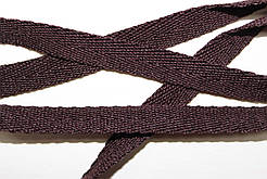 Тесьма Стрічка кіперна 10мм темно-коричневий бобіна 50м