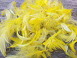 Пір'я жовте декоративне, 150 шт\уп., 4 гр, фото 3