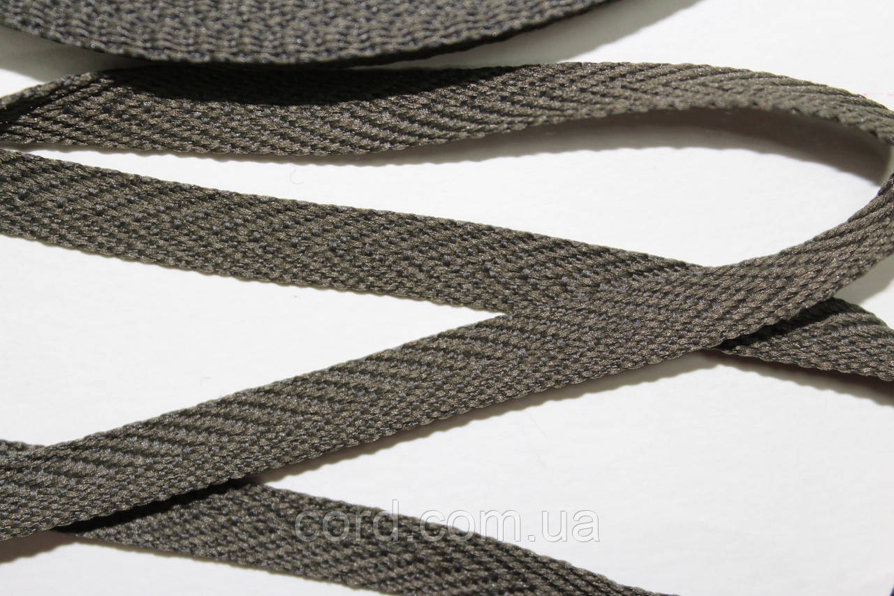 Тесьма Стрічка кіперна 10мм хакі бобіна 50м, фото 1