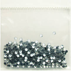 Камені Стрази 1,5 мм для Нігтів Акрилові Сріблясто-Білі в Наборі, Декор Нігтів, Манікюр