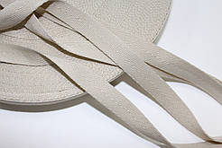 Тесьма Стрічка кіперна 15мм бежевий бобіна 50м