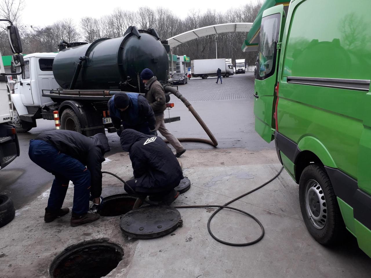 Викачування ям Вишгород, Чищення від іла з розмиванням