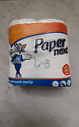 Туалетний папір білий "Paper Next" 2 шари (4 шт.)/ОК.100% целюлоза