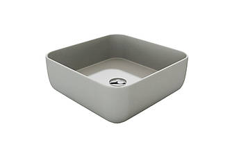 Накладний сірий умивальник 39 см Alizma Matt Grey Massi