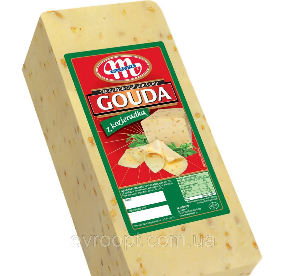 Сир твердий Mlekovita Gouda z kozieradka, фото 1