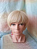 Перуки з натуральних волосся боб-каре платиновий блонд 1727HH - 60А, фото 2