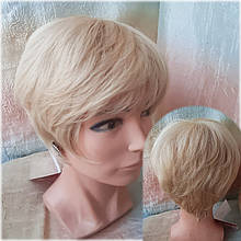 Парик из натуральных волос жемчужный блонд 5216HH -122