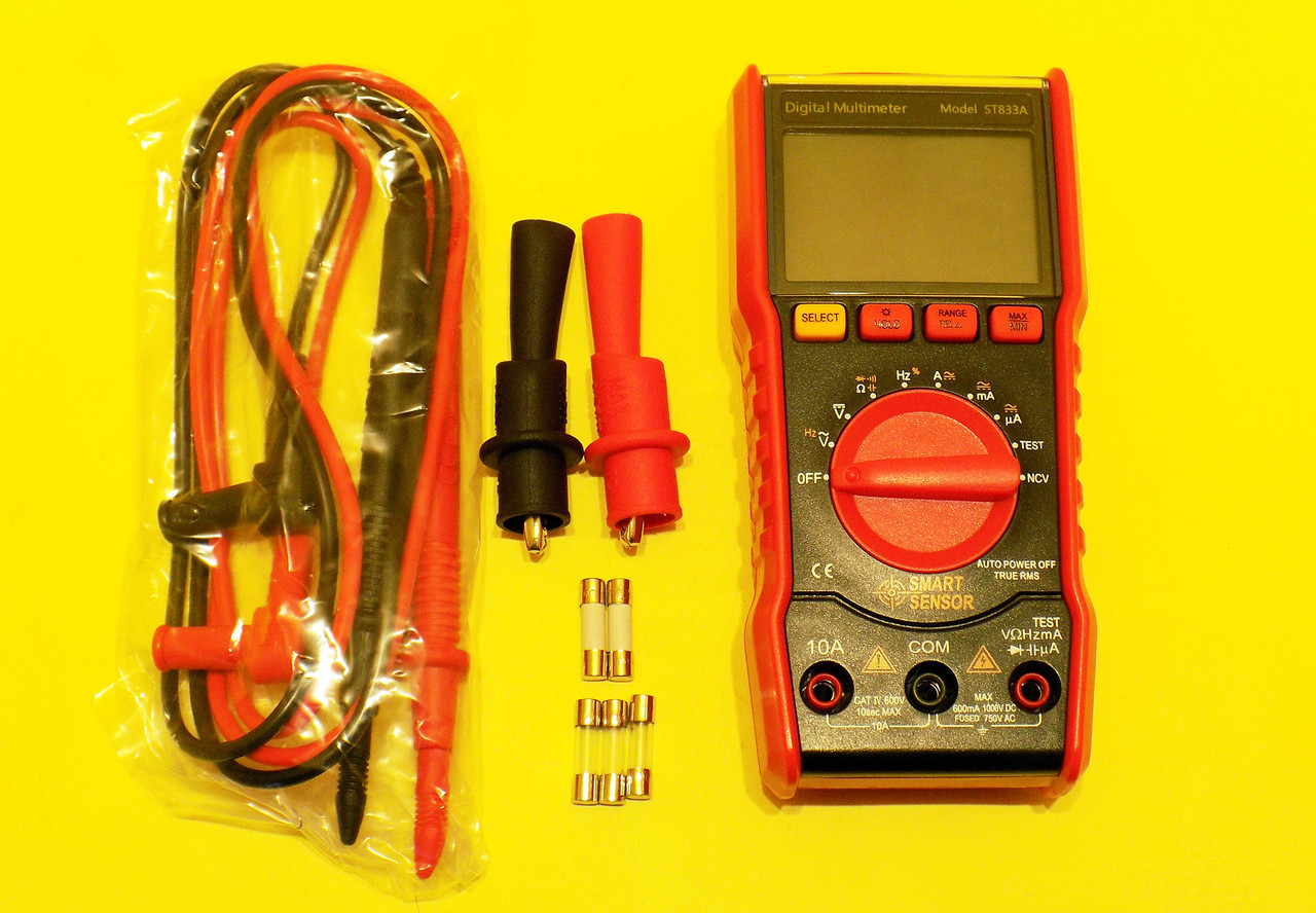 Цифровий мультиметр ST833A, напів автовимірювання, фото 1