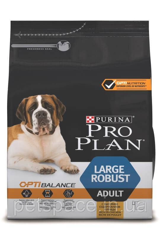 Корм Pro Plan Large Robust (Про План для дорослих собак великих порід, курка), 14кг.