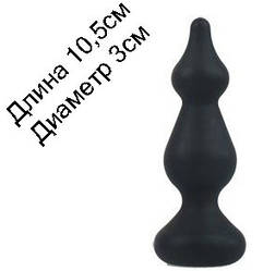 Анальна пробка 30мм Adrien Lastic Amuse Mini Black довжина 105мм