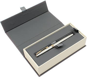 Ручка чорн. "Parker Sonnet 17 Stainless Steel" №84111 позол. перо