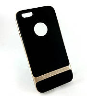 Чехол для iPhone 6 6s накладка бампер противоударный Ipaky Carbon силиконовый черный золотой