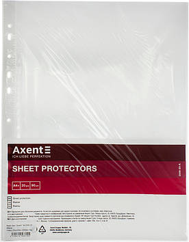 Файл А4+ "Axent" №2009-20 90мкм глянц.(20шт/пач.)(50пач./ящ.)