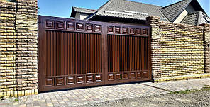 Автоматичні розсувні ворота TM Hardwick ш3200 у 1800 (дизайн Преміум)
