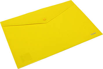 Папка-конверт "Axent" №1412-26 A4 на кнопці жовта(12)(240)(480)