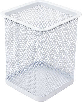 Підставка для ручок метал. "Axent" №2111-21 квадр. 80х80х100мм,біла(12)