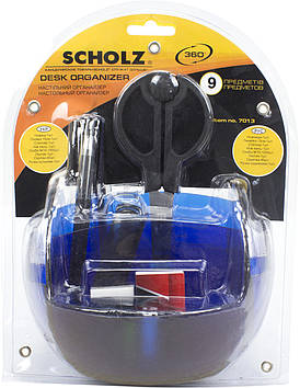 Набір наст. "Scholz" 9предм. №7013 оберт.,прозор.-синій
