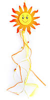 Декор из фетра "Солнце" ~100см фигурка подвеска на шторы с ленточками из органзы