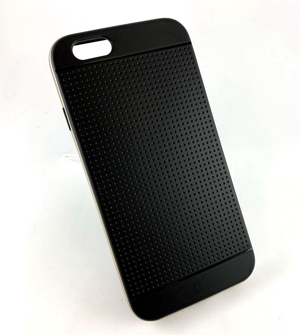 Чохол для iPhone 6 6s накладка на бампер протиударний Ipaky Carbon чорний, золото
