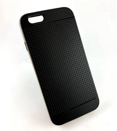 Чохол для iPhone 6 6s накладка на бампер протиударний Ipaky Carbon чорний, золото, фото 1