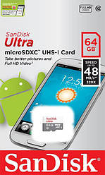 Картка пам'яті microSDXC 64 Gb class 10 SanDisk