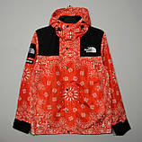 Куртка чоловіча Supreme x The North Face bandana red, фото 6