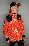 Куртка чоловіча Supreme x The North Face bandana red, фото 7