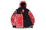 Куртка чоловіча Supreme x The North Face bandana red, фото 8