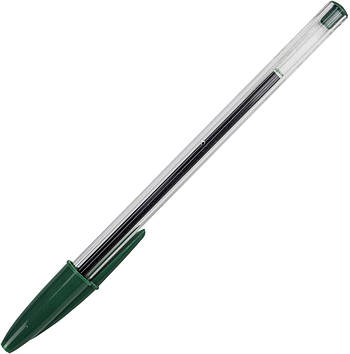 Ручка кульк. "Bic" №8373629/9641 Кристал 1мм зелена(50)(1000)