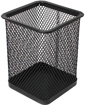 Підставка для ручок метал. "Axent" №2111-01 квадр. 80х80х100мм,чорна(12)(96)