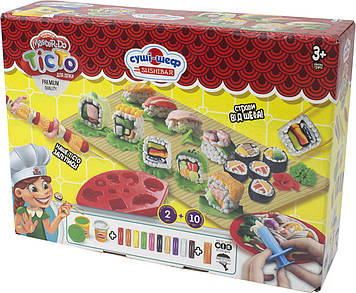 Набір креативної творчості "Master Do"тісто для ліпки Шеф-кухар Суші середня/DankoToys/(6)