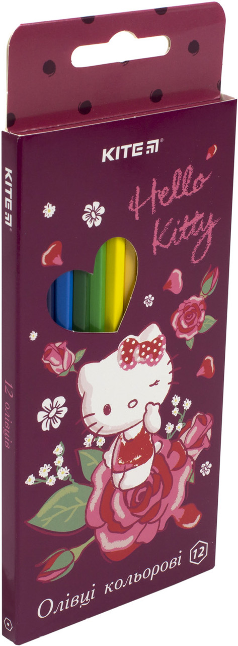 Олівці кольор. 12 кольор. "Kite"  №HK19-051 Hello Kitty