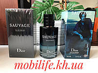 Мужская туалетная вода Christian Dior Sauvage 100ml( Кристиан Диор Саваж )Высокое Качество/