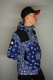 Куртка чоловіча Supreme x The North Face bandana blue, фото 2
